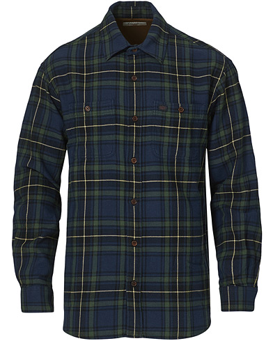 Flannelskjorter |  Filip Flannel Checked Shirt Navy