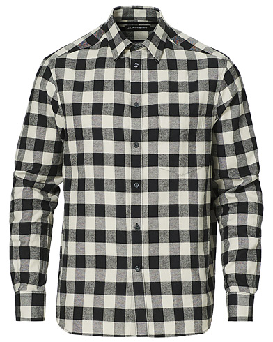 Flannelskjorter |  Woton Wool Gingham Shirt Black
