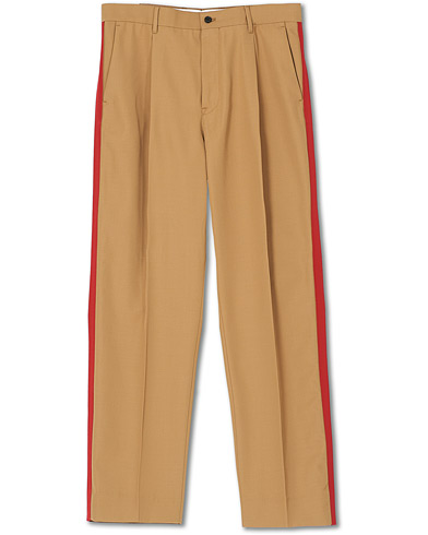 Flannelsbukser |  Dropper Stripe Twill Wool Pants Tiger Brown
