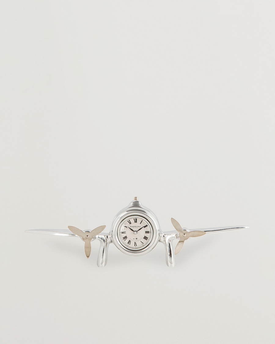 Authentic Models Art Deco Flight Clock Silver – Sølv