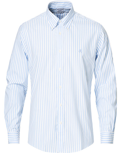  Regent Fit Oxford Pinpoint Shirt Light Blue Stripe