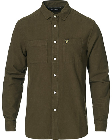 Flannelskjorter |  Brushed Twill Shirt Olive