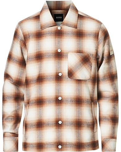 Herre | Casualskjorter | BOSS Casual | Lommy Flannel Checked Shirt Open White