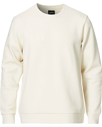 Herre | BOSS | BOSS Athleisure | Salbo Iconic Logo Sweatshirt Open White