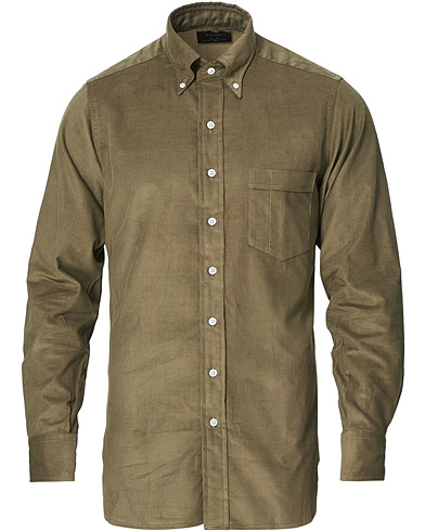 Fløjlsskjorter |  Button Down Corduroy Shirt Khaki