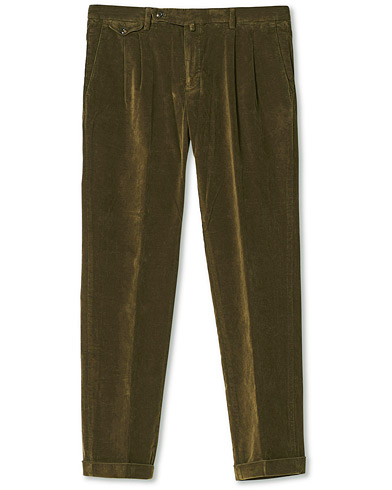 Bukser |  Easy Fit Velour Trousers Green