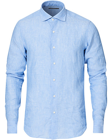 Hørskjorter |  Slim Fit Linen Shirt Light Blue