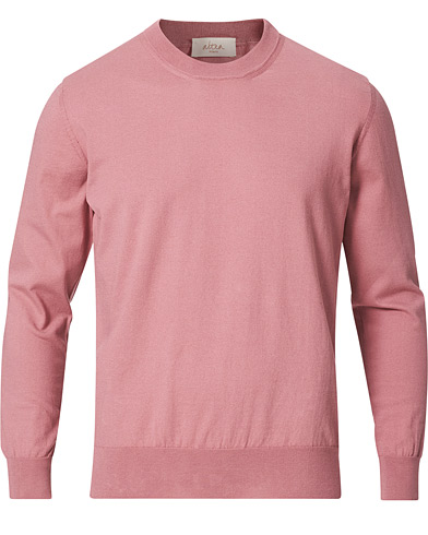 Pullovers med rund hals |  Extrafine Cotton Crew Neck Pullover Pink