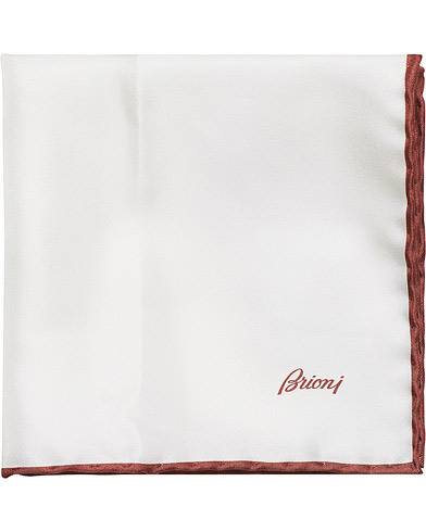 Lommetørklæde |  Silk Pocket Square White/Burgundy