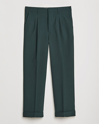 Herre |  | AMI | Carrot Fit Wool Trousers Evergreen