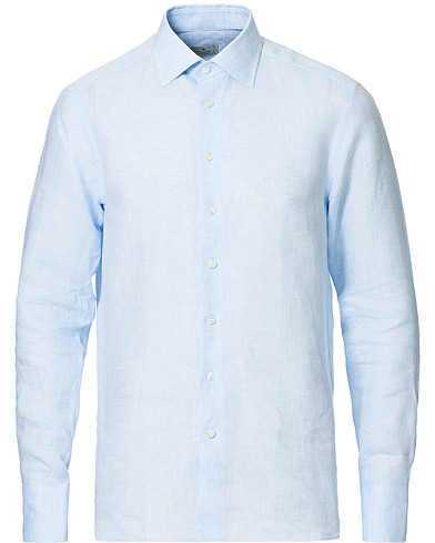 Hørskjorter |  Linen Sport Shirt Light Blue