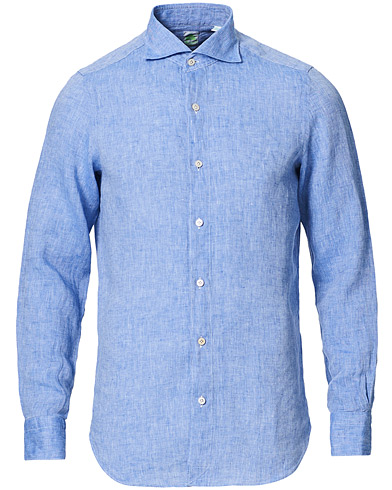 Hørskjorter |  Tokyo Slim Fit Linen Shirt Light Blue