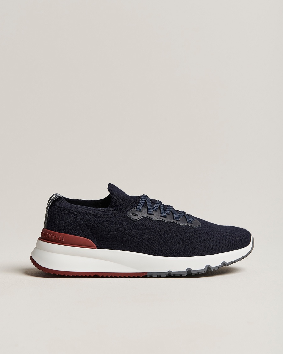 Brunello Cucinelli Mesh Running Sneakers Navy – Blå