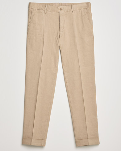 Hørbukser |  Grant Stretch Cotton/Linen Trousers Batique Khaki