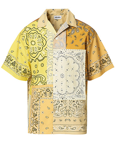 Kortærmede skjorter |  Patchwork Short Sleeves Shirt Gold