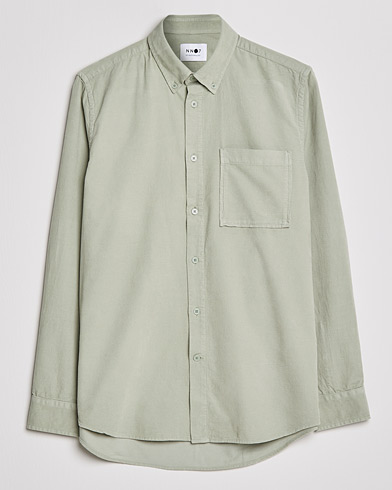 Herre | Fløjlsskjorter | NN07 | Arne Button Down Baby Cord Shirt Oil Green