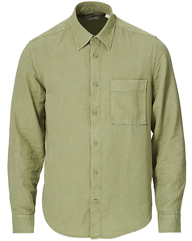  Arne Tencel/Linen Shirt Oil Green