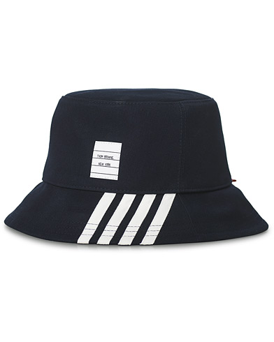 Herre | Hat | Thom Browne | 4-Bar Bucket Hat Navy