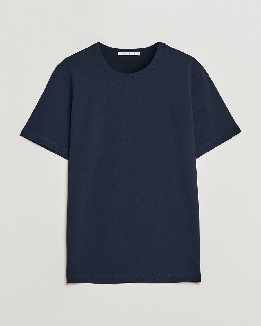 A Day's March Heavyweight T-Shirt Navy – Blå