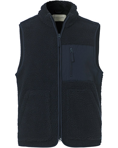 Herre | A Day's March | A Day's March | Arvån Recycled Fleece Vest Navy