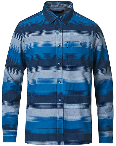 Flannelskjorter |  Cotton Flannel Shirt Beige Blue