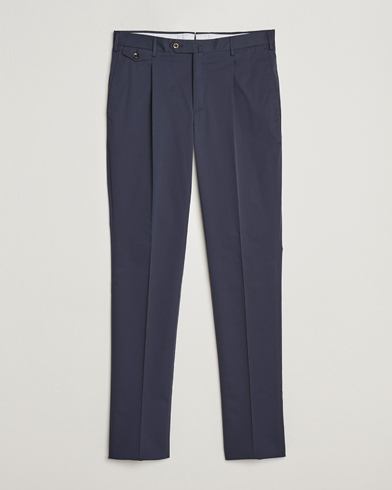 Chinos |  Gentleman Fit Silkochino Trousers Navy