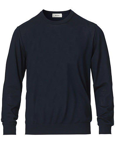  |  Merino Wool Crew Neck Sweater Navy