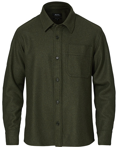 Overshirts |  Basile Wool Shirt Jacket Olive
