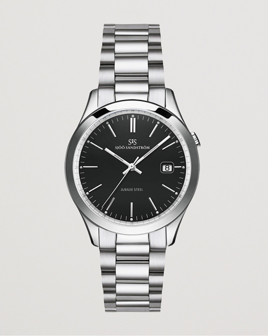 Sjöö Sandström Jubilee Steel Quartz 40mm Black/Steel – Sort