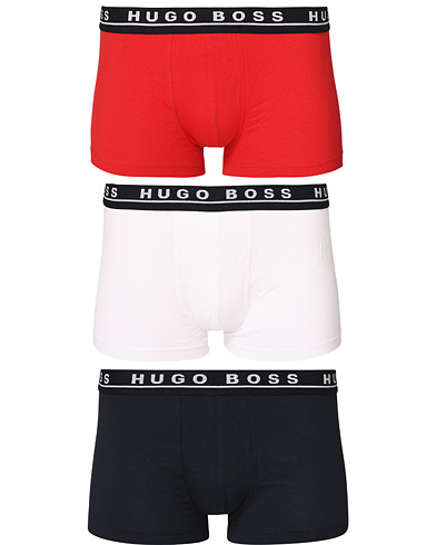 Herre | BOSS | BOSS | 3-Pack Trunk Boxer Shorts Navy/Red/White