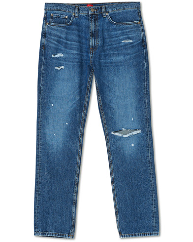 Herre |  | HUGO | 677 Regular Fit Distressed Jeans Medium Blue
