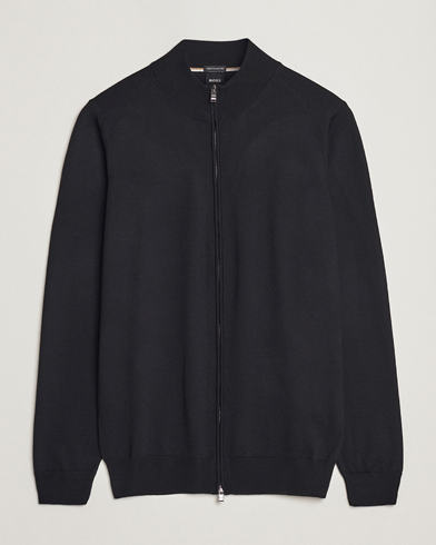 Herre | BOSS | BOSS BLACK | Balonso Full-Zip Sweater Black