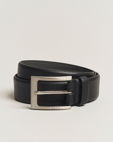 Herre | Bælter | BOSS | Barnabie Leather Belt 3,5 cm Black