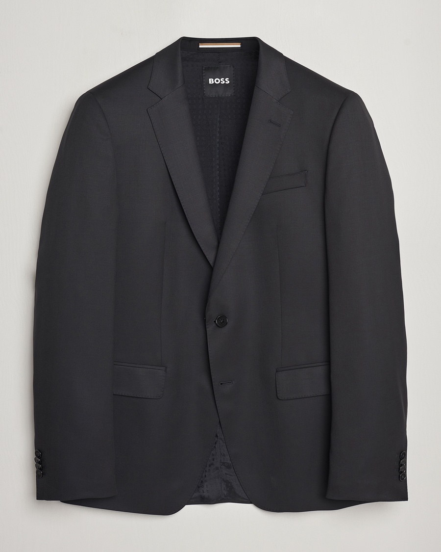 Huge Slim Fit Wool Blazer Black – Sort