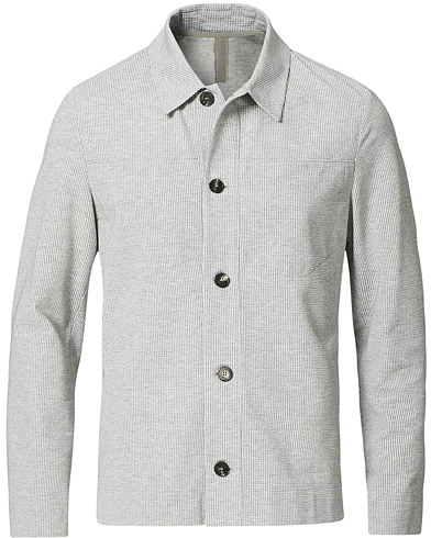 Overshirts |  Cool Max Seersucker Overshirt Light Grey