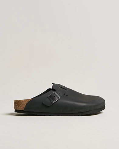 Herre | Sandaler & Hjemmesko | BIRKENSTOCK | Boston Classic Footbed Black Waxy Leather