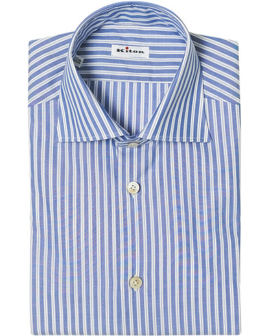 Herre |  | Kiton | Classic Dress Shirt Blue Stripe