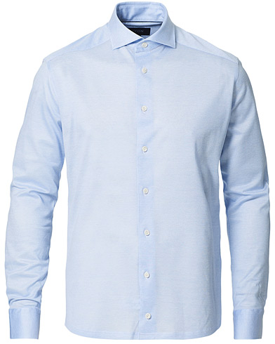 Herre | Poloskjorte | Eton | Oxford Piqué Shirt Light Blue