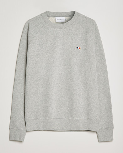 Herre | Grå sweatshirts | Maison Kitsuné | Tricolor Fox Sweatshirt Grey Melange