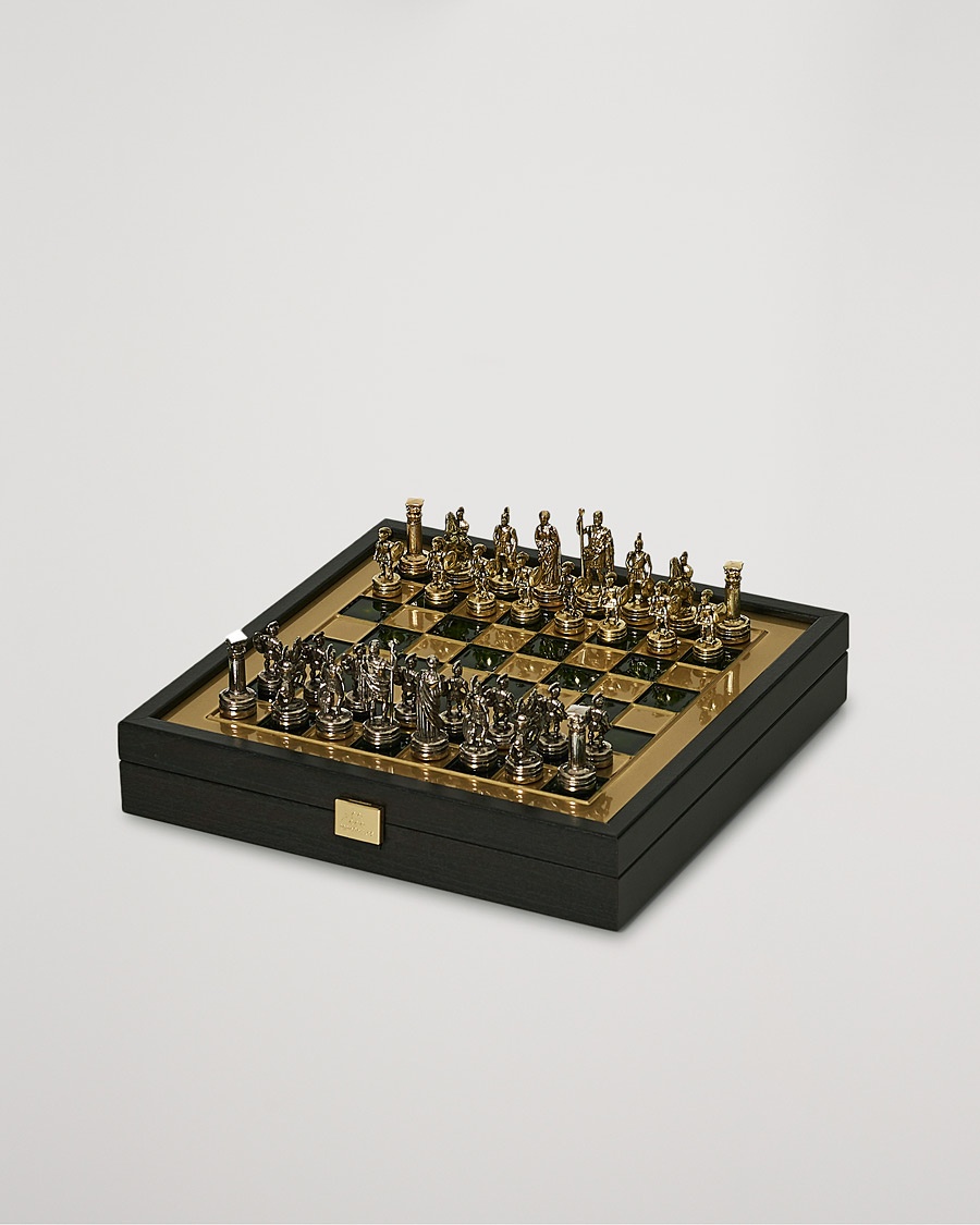 Manopoulos Greek Roman Period Chess Set Green – Grøn