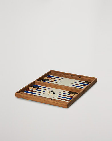 Herre | Spil & fritid | Manopoulos | Wooden Leatherette Backgammon Set Beige