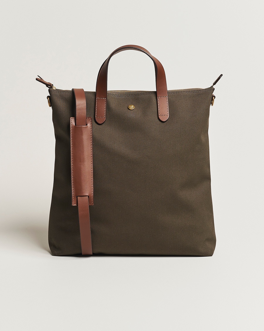Mismo M/S Canvas Shopper Army/Cuoio – Grøn