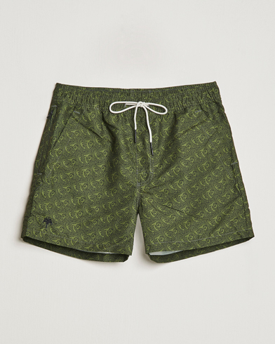 Herre | Badebukser | OAS | Printed Swimshorts Green Squiggle