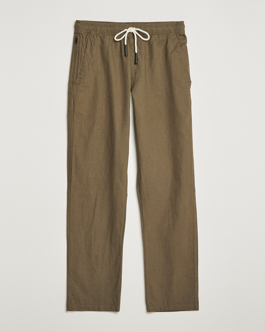 Herre | OAS | OAS | Linen Long Pants Army