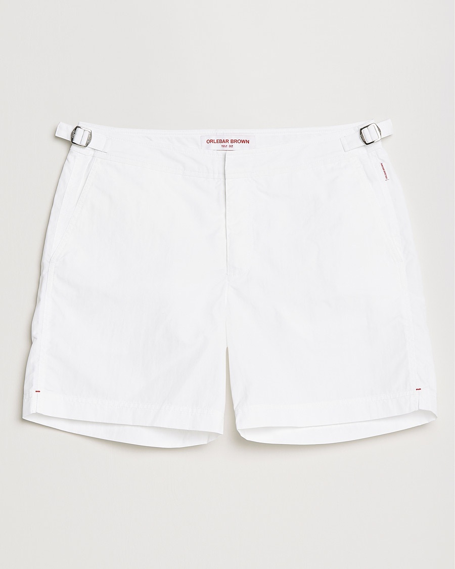  Bulldog II Medium Length Swim Shorts White