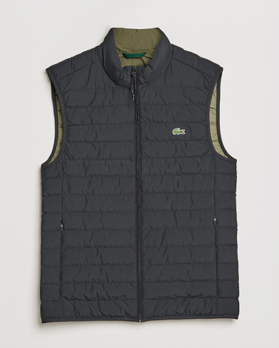 Herre | Veste | Lacoste | Lightweight Water-Resistant Quilted Zip Vest Black