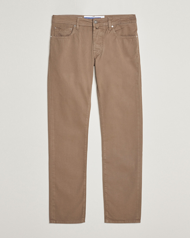 Herre | 5-pocket bukser | Jacob Cohën | Bard Garment Dyed Gabardine Trousers Khaki