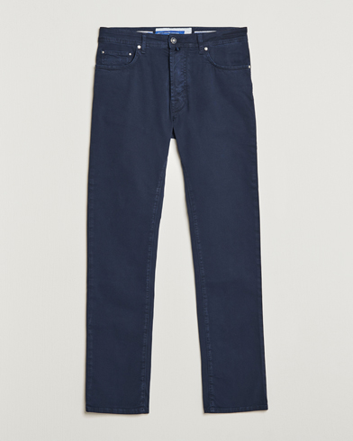 Herre | 5-pocket bukser | Jacob Cohën | Bard Garment Dyed Gabardine Trousers Navy