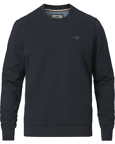 Herre | Sweatshirts | Aeronautica Militare | FE1665 Crew Neck Sweater Dark Navy