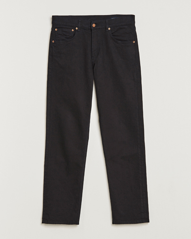 Herre | Sorte jeans | Oscar Jacobson | Johan Straight Fit Cotton Stretch Jeans Black